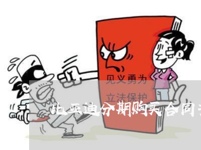 比亚迪分期购买合同书怎么写/2023041639348