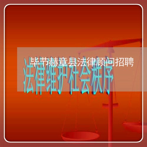 毕节赫章县法律顾问招聘/2023061874515