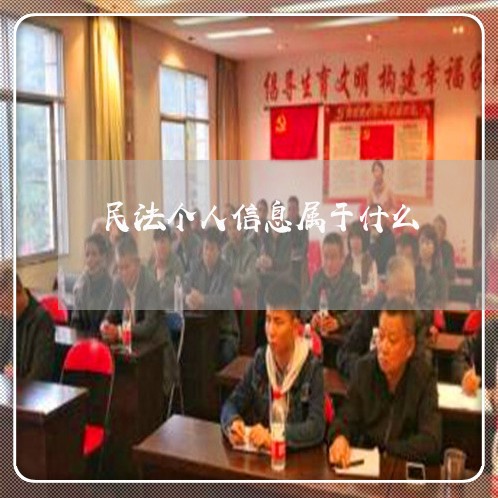 民法个人信息属于什么