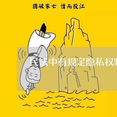 民法中有规定隐私权吗