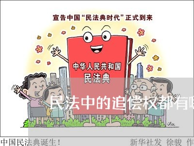 民法中的追偿权都有哪些