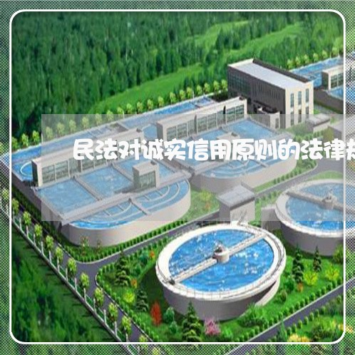 民法对诚实信用原则的法律规定