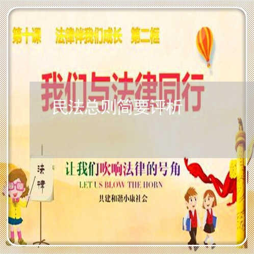 民法总则简要评析 民法总则简要评析