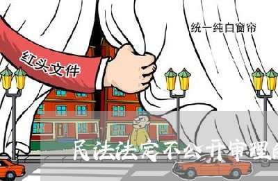 民法法定不公开审理的案件