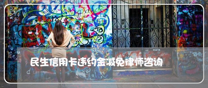 民生信用卡违约金减免律师咨询 民生信用卡违约金减免律师咨询