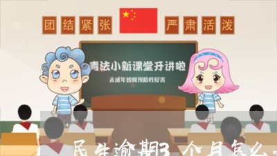 民生逾期3个月怎么办上海/2023062795726