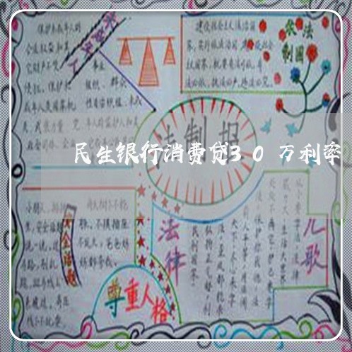 民生银行消费贷30万利率/2023022792737 民生银行消费贷30万利率/2023022792737