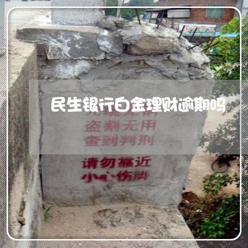 民生银行白金理财逾期吗 民生银行白金理财逾期吗