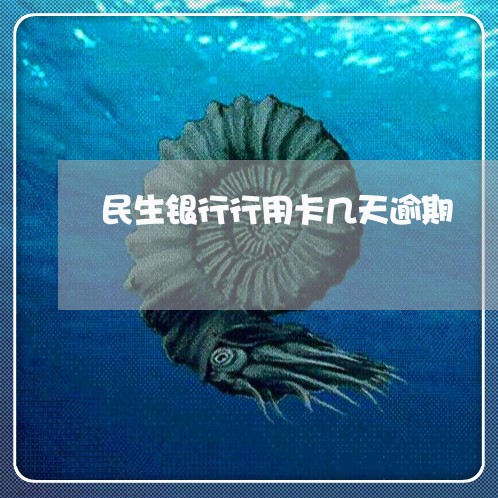 民生银行行用卡几天逾期 民生银行行用卡几天逾期