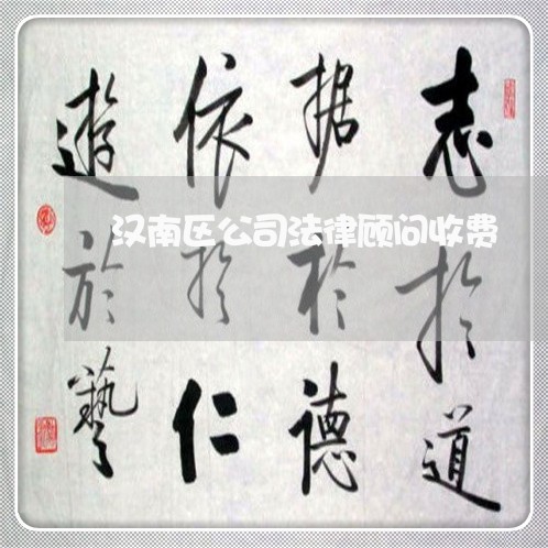 汉南区公司法律顾问收费 汉南区公司法律顾问收费