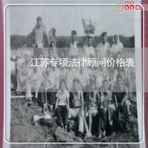 江苏专项法律顾问价格表/2023061985241