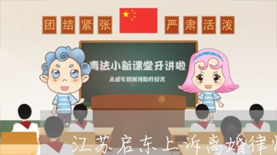 江苏启东上诉离婚律师收费标准