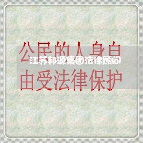 江苏邦源集团法律顾问