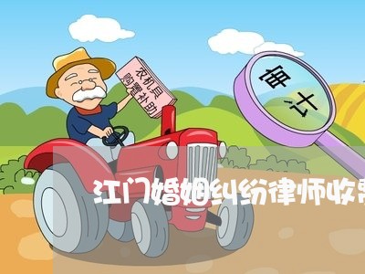 江门婚姻纠纷律师收费标准