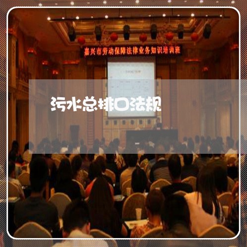 污水总排口法规 污水总排口法规