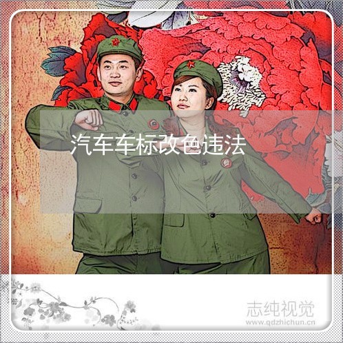 汽车车标改色违法 汽车车标改色违法