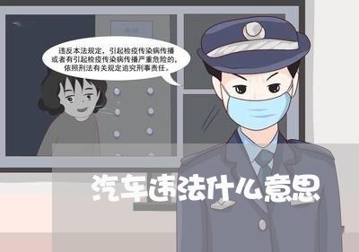 汽车违法什么意思 汽车违法什么意思