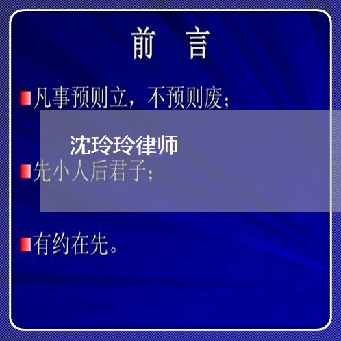 沈玲玲律师