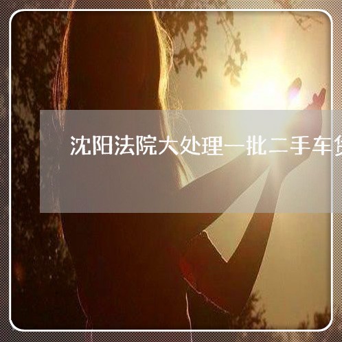 沈阳法院大处理一批二手车货车