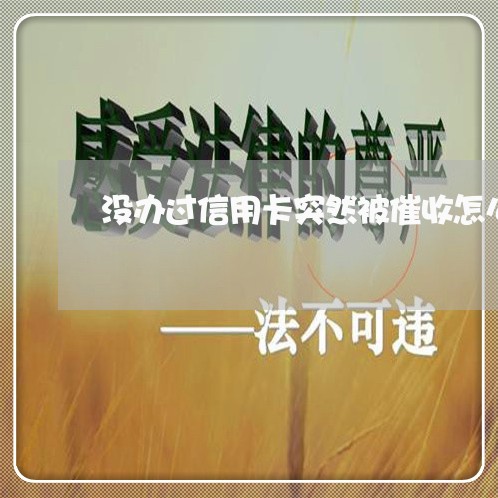 没办过信用卡突然被催收怎么办/2023011935258 没办过信用卡突然被催收怎么办/2023011935258