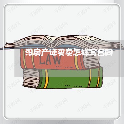 没房产证买卖怎样写合同/2023060123704 没房产证买卖怎样写合同/2023060123704