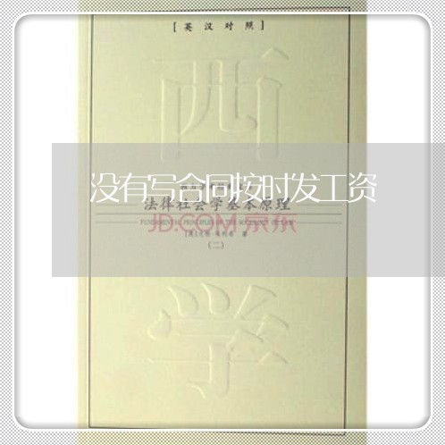 没有写合同按时发工资/2023040109281