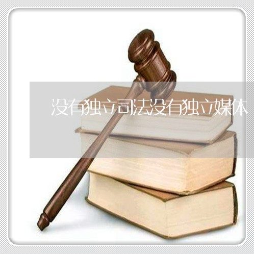没有独立司法没有独立媒体 没有独立司法没有独立媒体