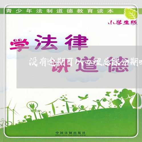 没有逾期可以办理总账分期吗