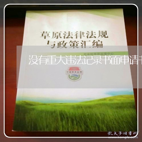 没有重大违法记录书面申请书 没有重大违法记录书面申请书