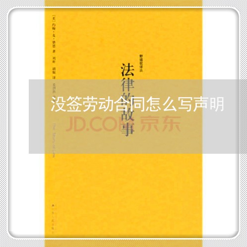没签劳动合同怎么写声明/2023041047060