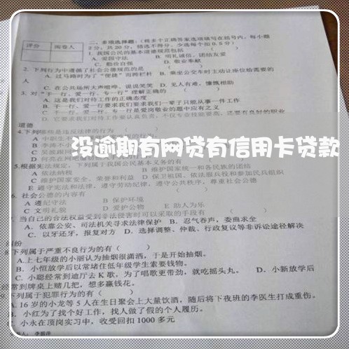 没逾期有网贷有信用卡贷款 没逾期有网贷有信用卡贷款