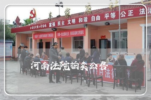 河南法院拍卖公告 河南法院拍卖公告
