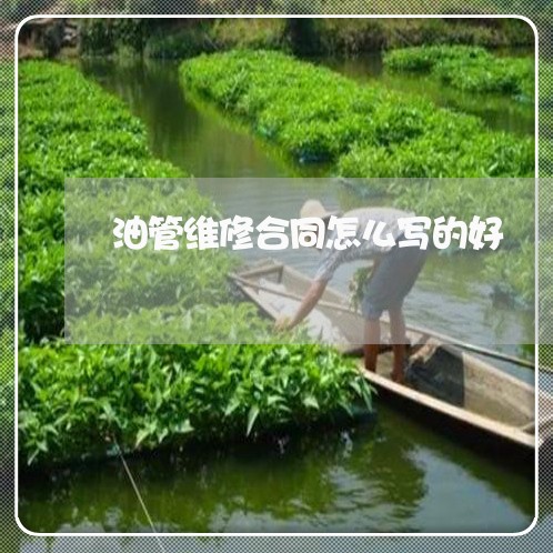 油管维修合同怎么写的好/2023040368168