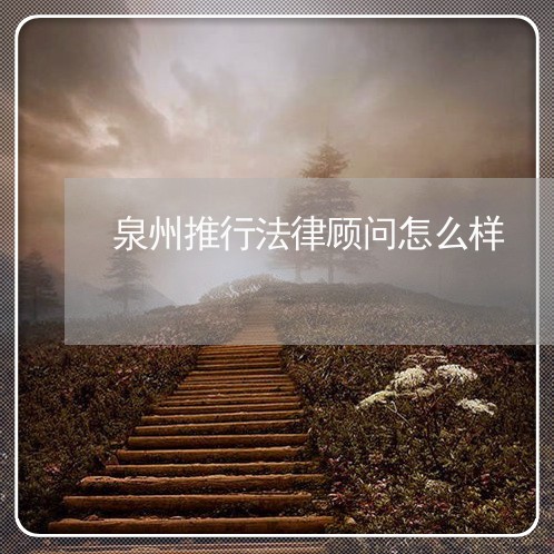 泉州推行法律顾问怎么样/2023061982683