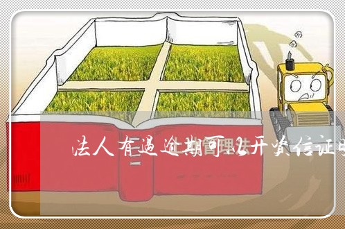 法人有过逾期可以开资信证明吗 法人有过逾期可以开资信证明吗