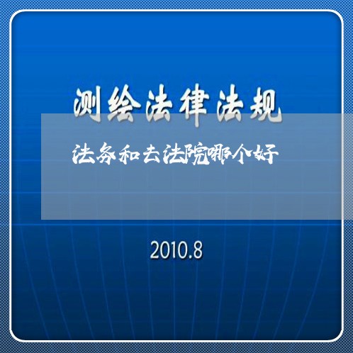 法务和去法院哪个好