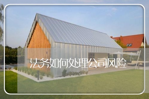 法务如何处理公司风险
