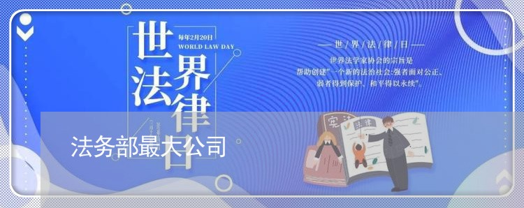 法务部最大公司 法务部最大公司