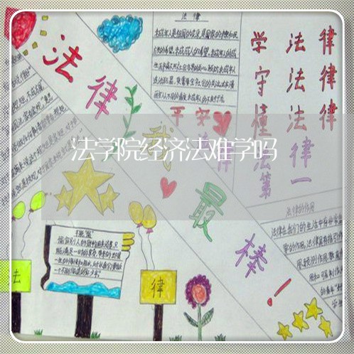 法学院经济法难学吗