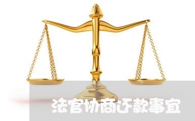 法官协商还款事宜/2023101660614