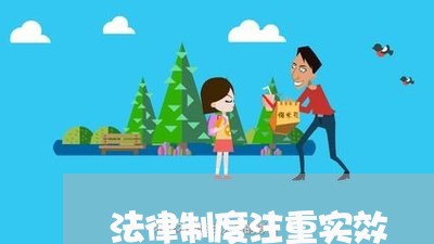 法律制度注重实效 法律制度注重实效