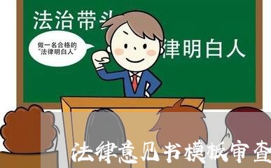 法律意见书模板审查起诉阶段