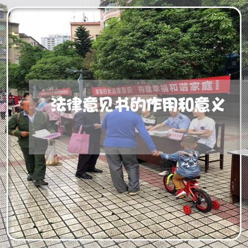 法律意见书的作用和意义 法律意见书的作用和意义