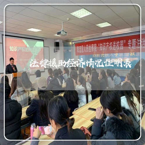 法律援助经济情况证明表