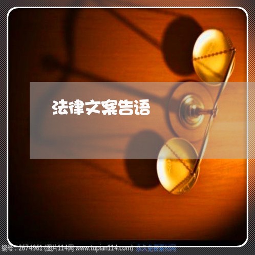 法律文案告语