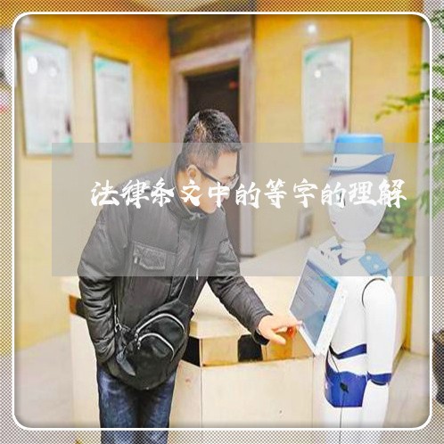 法律条文中的等字的理解 法律条文中的等字的理解