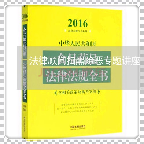 法律顾问扫黑除恶专题讲座 法律顾问扫黑除恶专题讲座
