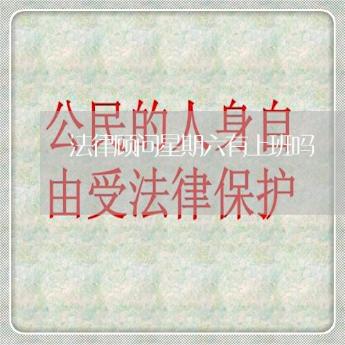 法律顾问星期六有上班吗 法律顾问星期六有上班吗