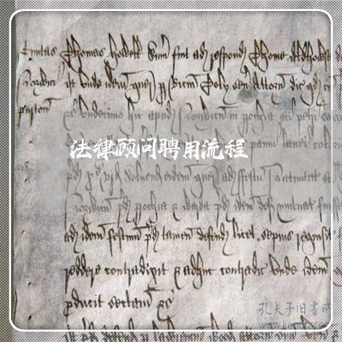 法律顾问聘用流程/2023061781904 法律顾问聘用流程/2023061781904
