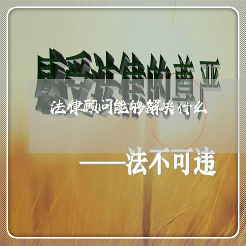 法律顾问能够解决什么/2023061782494 法律顾问能够解决什么/2023061782494